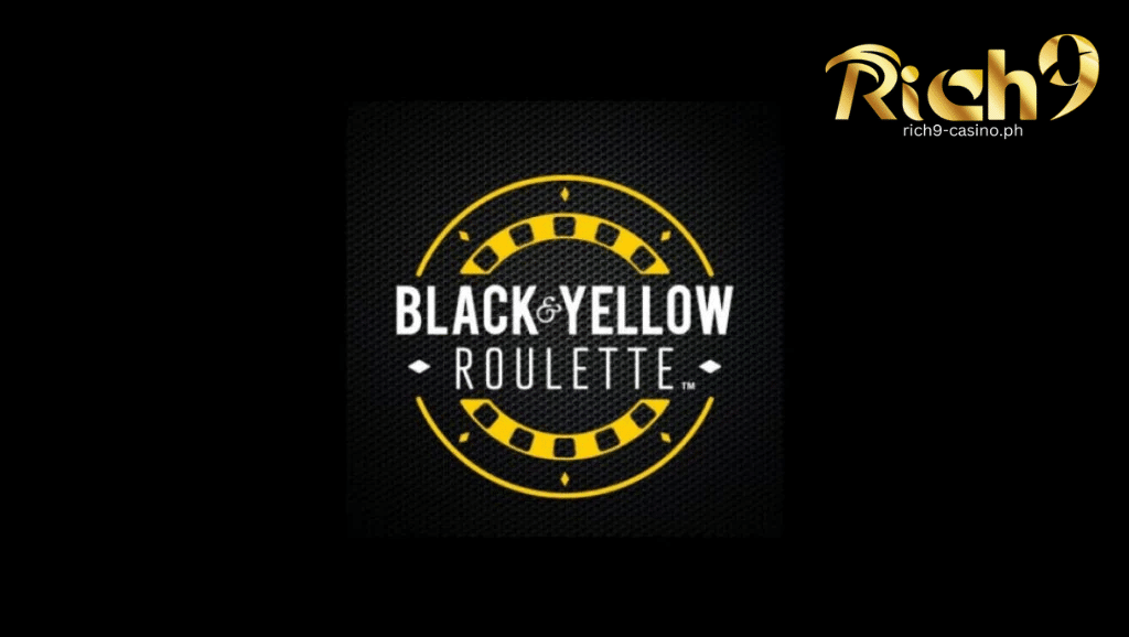 the logo of black and yellow roulette to be emphasize with black background and yellow lining together with white lettering